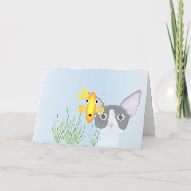 Remerciements Carte de voeux Goldfish Bowl (Devant)