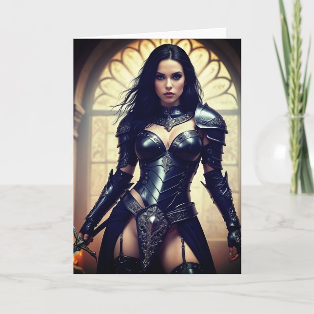Remerciements Carte de voeux Gothic Warrior Queen ! (Devant)