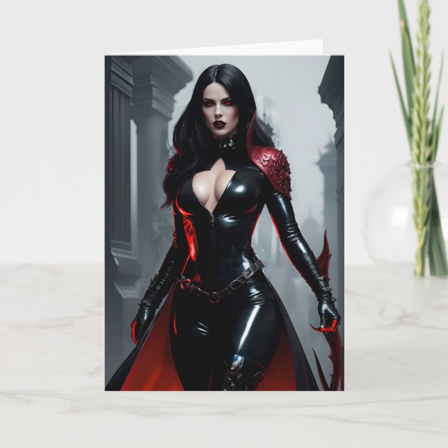 Remerciements Carte de voeux Gothique Déesse/Reine (Devant)