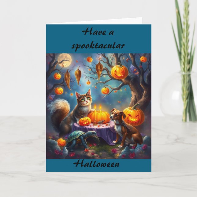 Remerciements carte de vœux Halloween de créature d'Halloween (Devant)