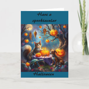 Remerciements carte de vœux Halloween de créature d'Halloween