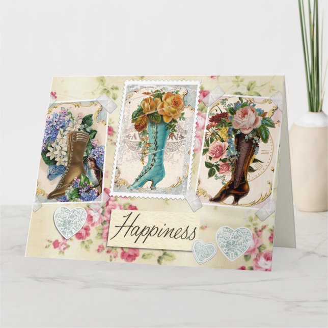 Remerciements Carte de voeux Happy Custom Big Grey Card (Devant)