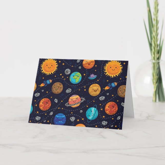 Remerciements Carte de voeux Happy Planets (vide) (Devant)