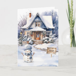 Remerciements Carte de voeux hiver personnalisable - Plaisir nei