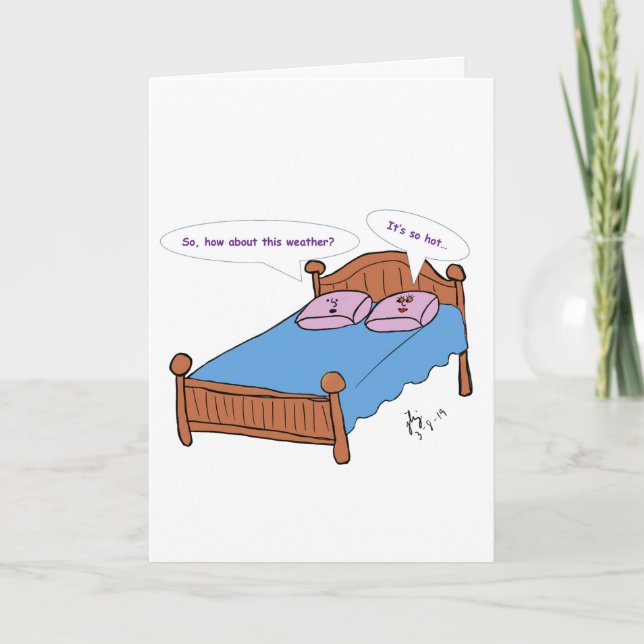 Remerciements Carte de voeux Hot Coussin Talk (Devant)