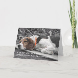 Remerciements Carte de vœux HOUND DOG