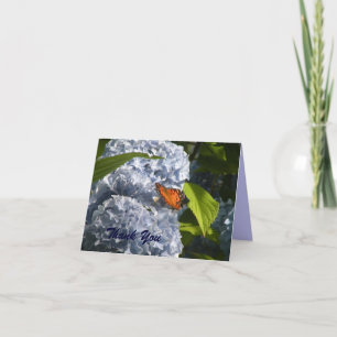 Remerciements Carte de vœux Hydrangea Bleu