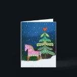 Remerciements Carte de voeux Hygge Winter Horse and Tree BLANK<br><div class="desc">Laissez cette scène hivernale rendre vos vacances magiques! Hygge design est celui qui donne une qualité de confort qui engendre un sentiment de bien-être et est considéré comme une caractéristique déterminante de la culture danoise.</div>