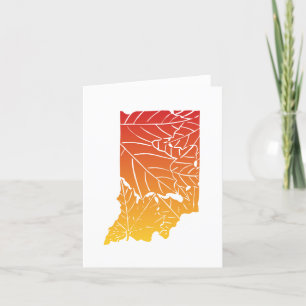 Remerciements Carte de voeux Indiana Automne