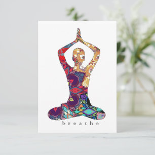 Remerciements Carte de voeux inspirée du yoga... carte d'encoura