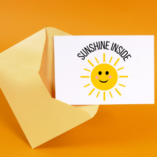 Remerciements Carte de voeux intérieure Sunshine