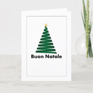 Remerciements Carte de voeux italienne Buon Natale Albero