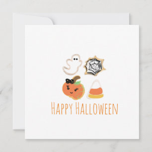 Remerciements Carte de vœux Joyeux Halloween Cookies Traitemen