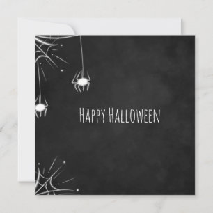 Remerciements Carte de vœux Joyeux Halloween   Craie d'araignée