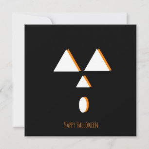 Remerciements Carte de vœux Joyeux Halloween Visage de citroui