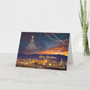 Remerciements Carte de voeux Joyeux Noël Las Vegas