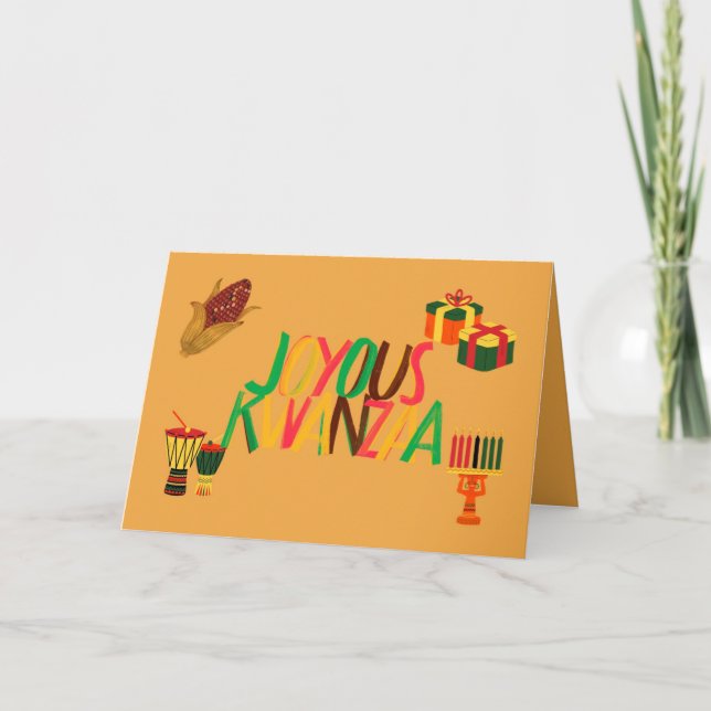 Remerciements Carte de voeux Kwanzaa (Devant)