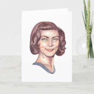 Remerciements Carte de voeux Lauren Bacall Portrait