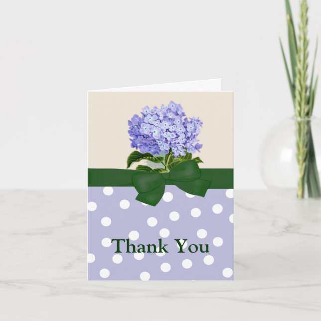 Remerciements Carte de voeux Lavendar Hydrangea (Devant)