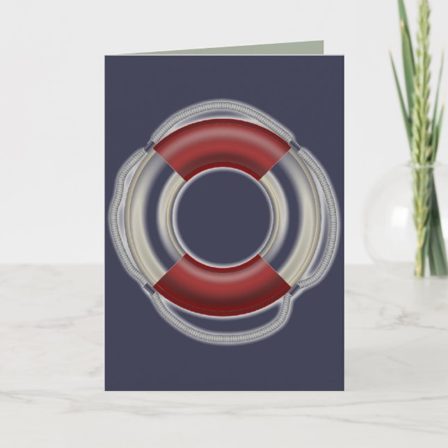 Remerciements Carte de voeux Lifesaver (Devant)