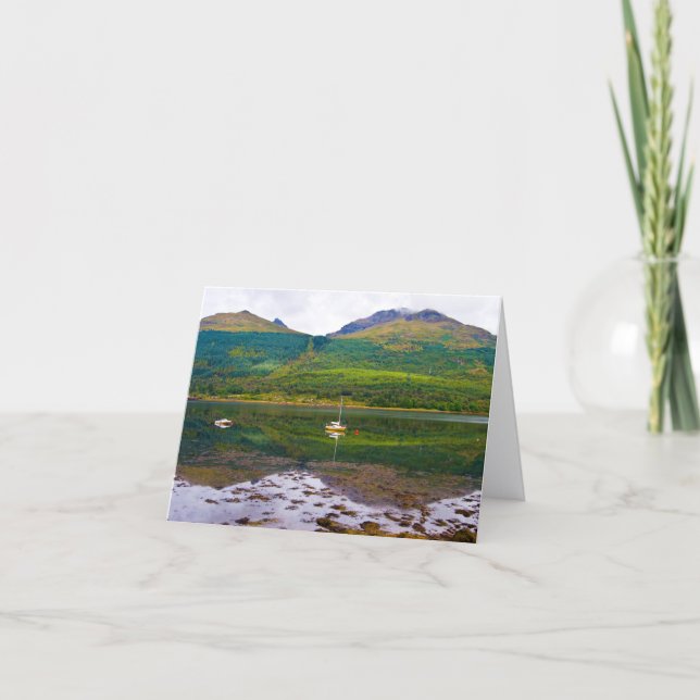 Remerciements Carte de vœux Loch Long, Arrochar, Écosse (Devant)