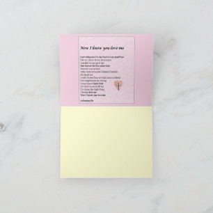 Remerciements Carte de vœux "Maintenant je sais que tu m'aimes"