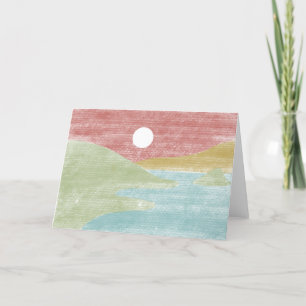 Remerciements Carte de voeux minimaliste pour paysage dessinée à