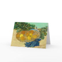 Carte de vœux Nature morte d'oranges et de citrons