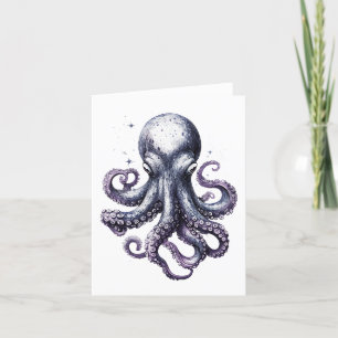 Remerciements Carte de voeux Ocean Life Octopus