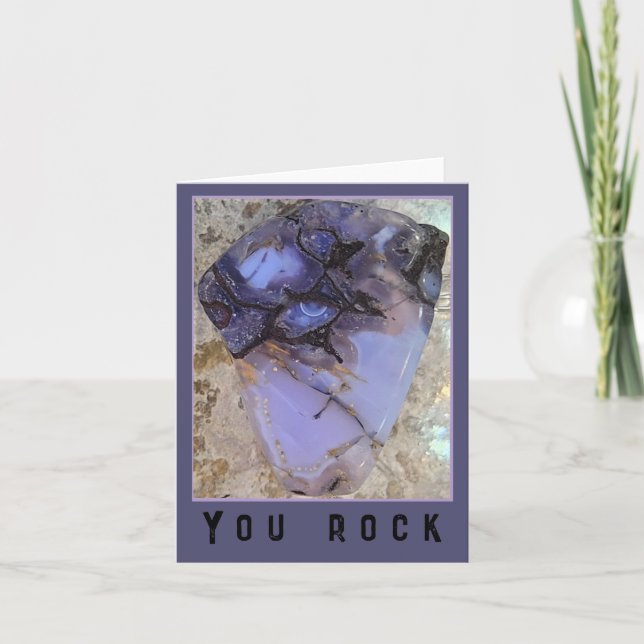 Remerciements Carte de voeux Oregon Holly Blue Agate You Rock (Devant)
