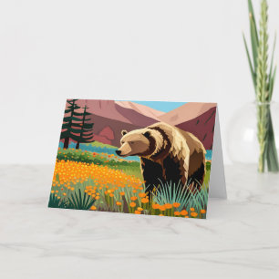Remerciements Carte de vœux Ours Grizzly