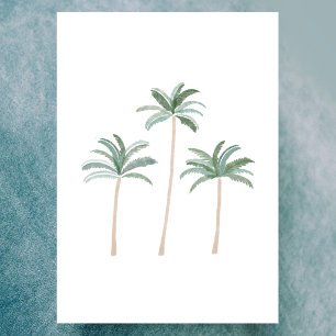 Remerciements Carte de vœux Palmiers de Plage