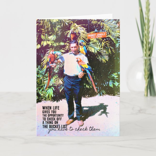Remerciements Carte de voeux PARROT JUNGLE (Devant)