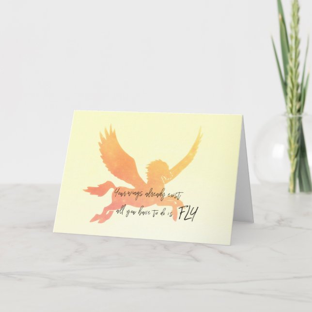 Remerciements Carte de voeux PEGASUS VOL (Devant)