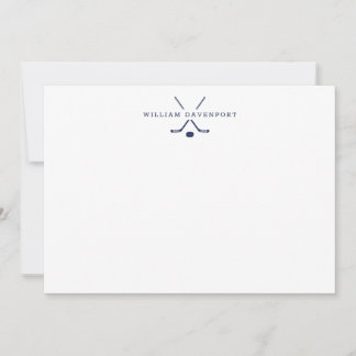 Remerciements Carte de vœux personnalisée de hockey Papeterie de