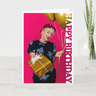 Remerciements Carte de voeux photo Joyeux Anniversaire