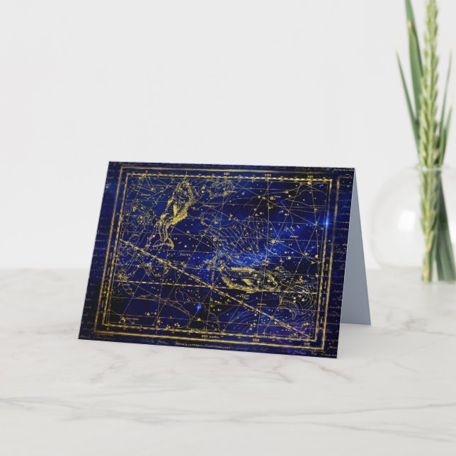 Remerciements carte de voeux pisces constellation (Devant)