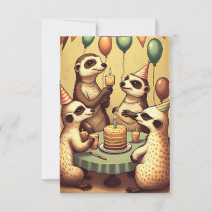 Remerciements Carte de voeux plat pour la fête d'anniversaire Me