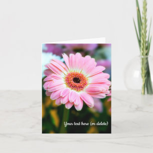 Remerciements Carte de vœux pliée aux gerbera roses