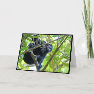 Remerciements Carte de voeux pliée des singes Howler