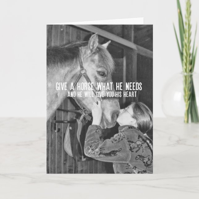 Remerciements Carte de voeux PONY LOVE (Devant)
