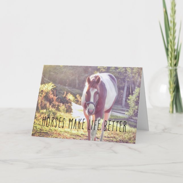 Remerciements Carte de voeux PONY PEINTED (Devant)