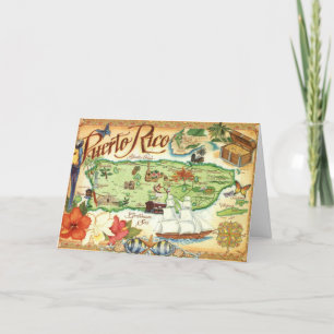 Remerciements Carte de voeux Porto Rico Fête des pères