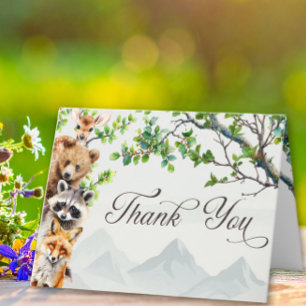 Remerciements Carte de vœux pour baby shower sur le thème de la