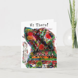 Remerciements Carte de voeux pour chien de pop art multimédia co