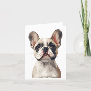 Remerciements Carte de voeux pour chien de taureau blanc