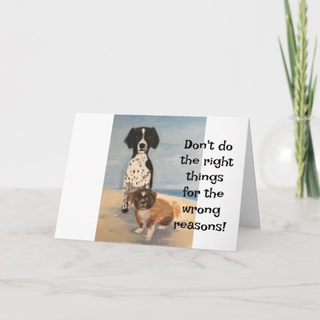 Remerciements Carte de voeux pour corriger le comportement de qu (Devant)