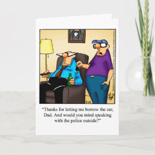 Remerciements Carte de voeux pour Humour de Fêtes des pères amus