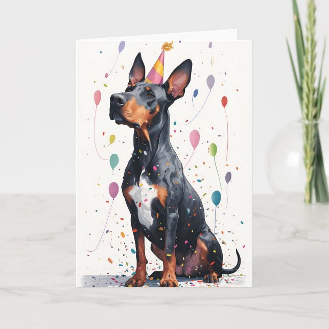 Remerciements Carte de voeux pour la fête de Doberman (Devant)
