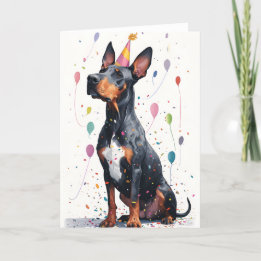 Remerciements Carte de voeux pour la fête de Doberman